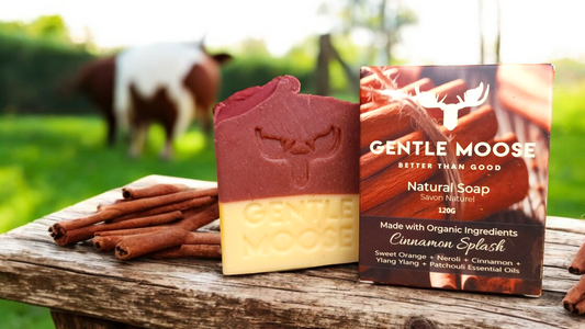 Gentle Moose Natural Skincare made in Canada Cinnamon Splash Soap