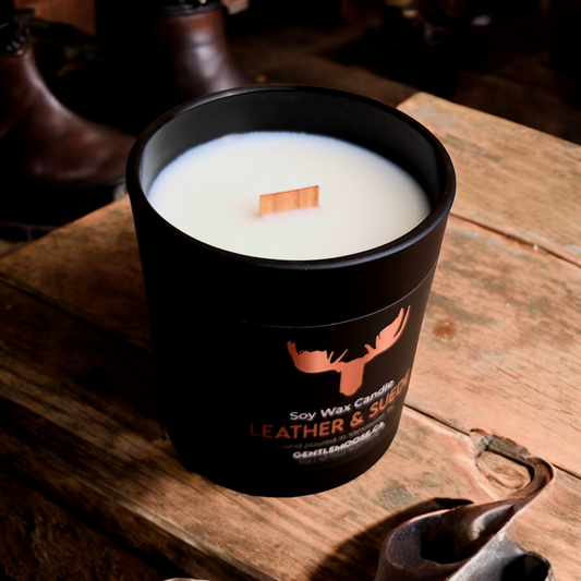 Soy Wax Candle Leather & Suede