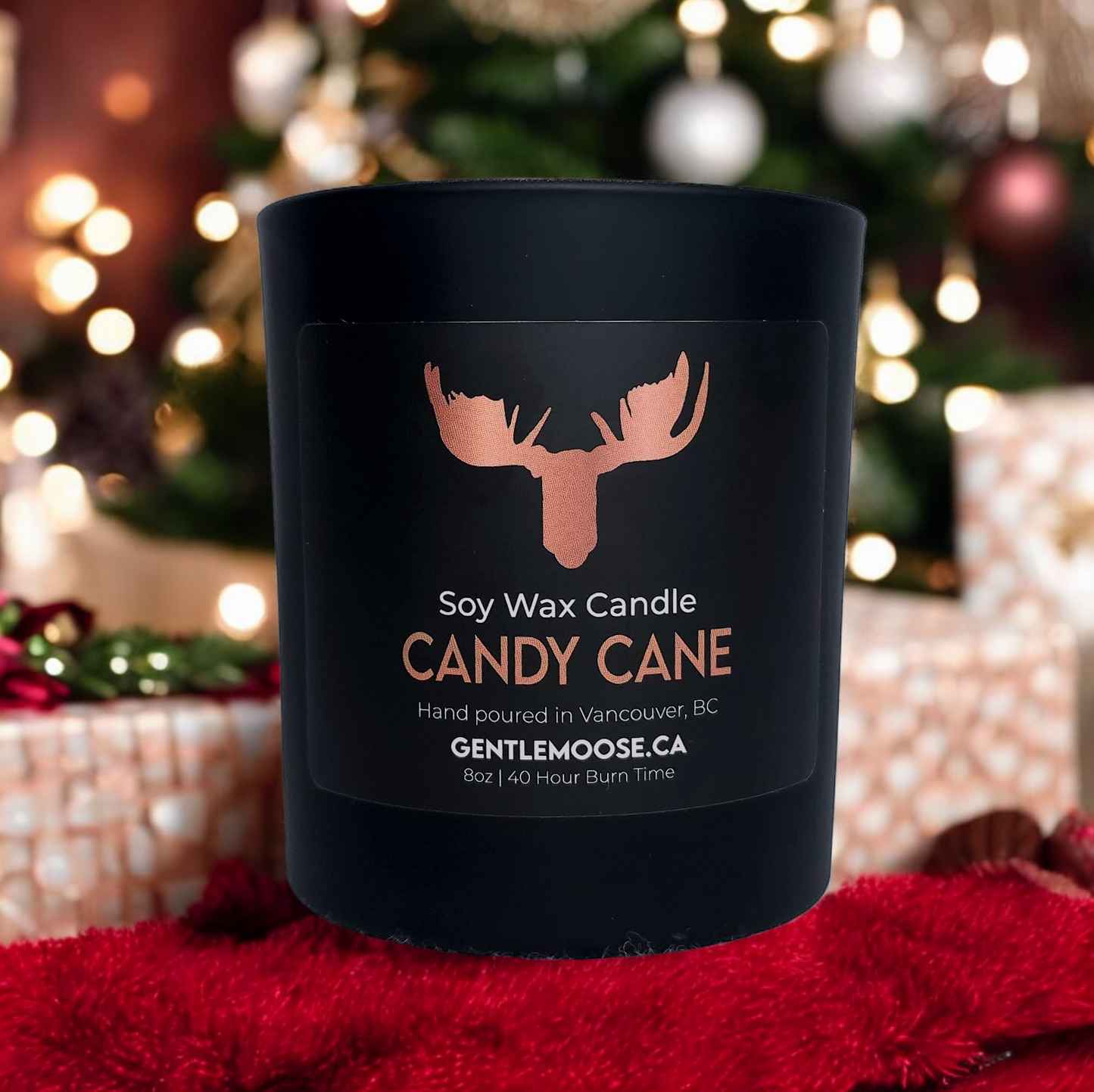 Soy Wax Candle Candy Cane